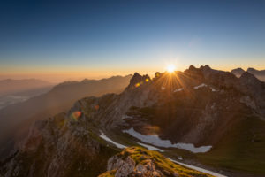 Sonnenaufgang an der westlichen Karwendelspitze Sonnenaufgang an der westlichen Karwendelspitze